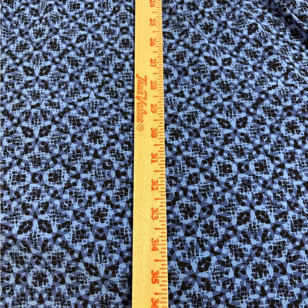 Daisy Fuentes Blue Abstract Midi Dress XL - Picture 6 of 9